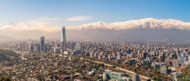 View of the capital Santiago de Chile