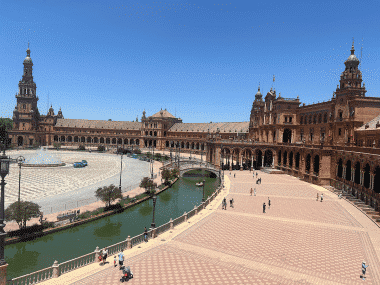 View over the Plaza de la España in Seville