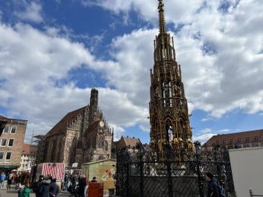 The beautiful fountain in Nuremberg