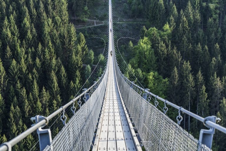 Suspension rope bridge experience: the Geierlay Bridge in the Hunsrück