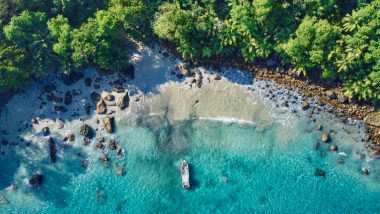 Silhouette auf den Seychellen