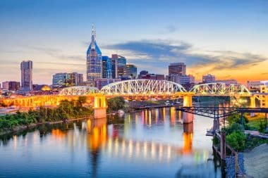 Nashville skyline on the Cumberland River