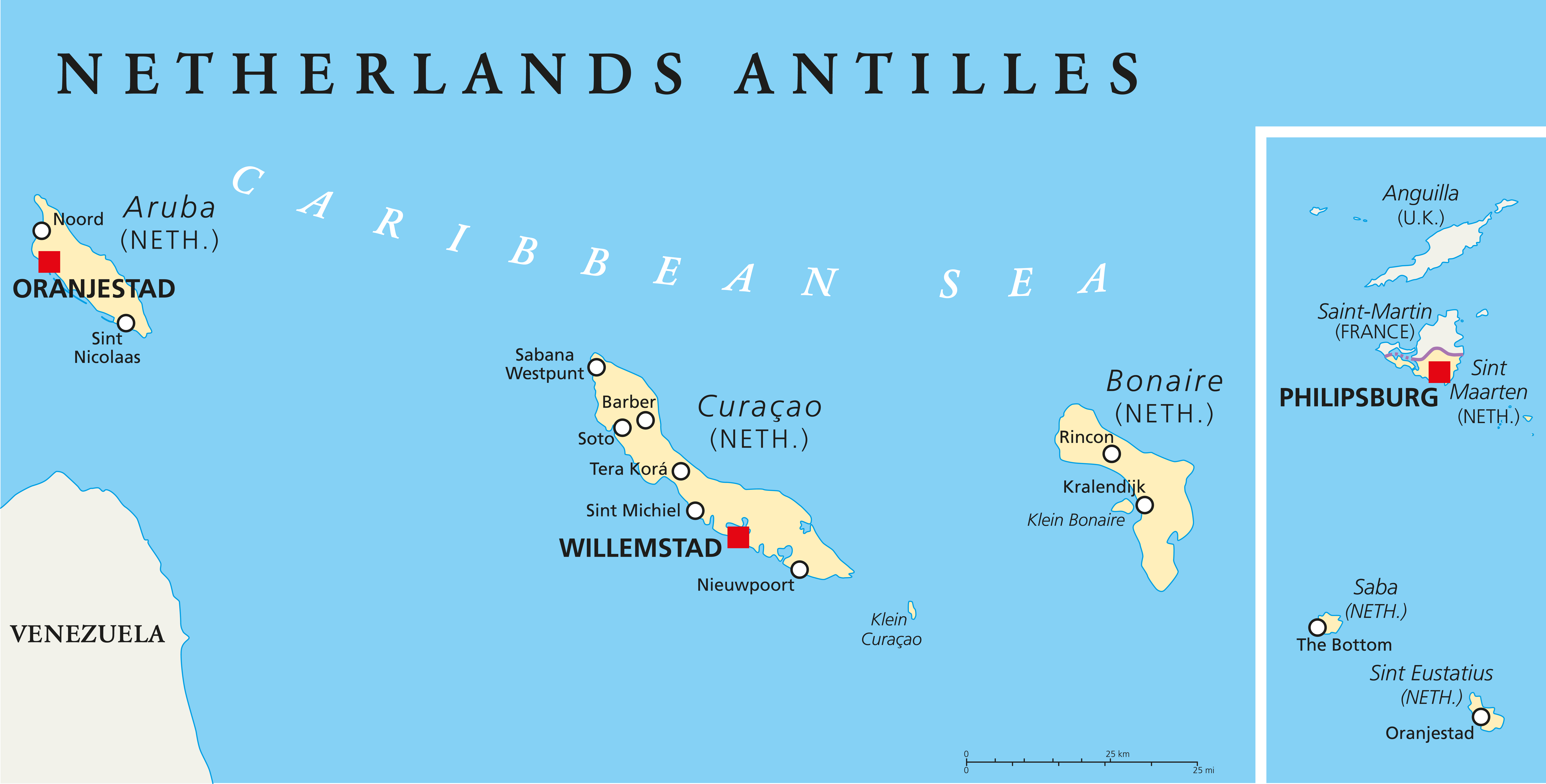 Welches sind die ABC Inseln?