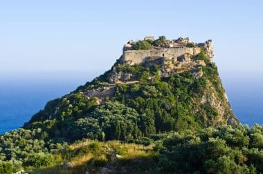 Ancient ruins of Angelokastro Fortress