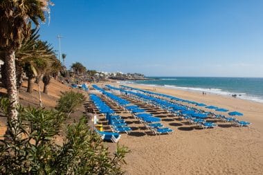 Beach promenade of Puerto del Carmen in Lanzarote