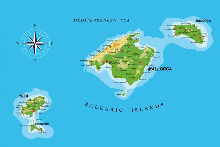 Which islands are part of the Balearic Islands?