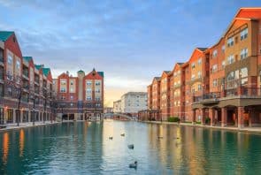 Innenstadt von Indianapolis beim Indiana-Zentralkanal