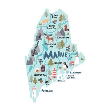 Maine Karte