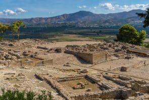 Ruinen des Minoischen Palastes und Dorfes von Phaistos
