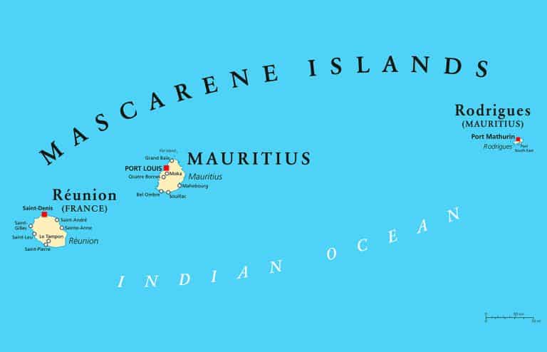 The islands of the Mascarene Islands