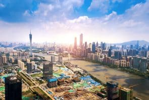 Blick auf Guangzhou