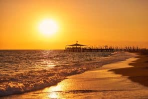 Sonnenuntergang am Strand von Belek