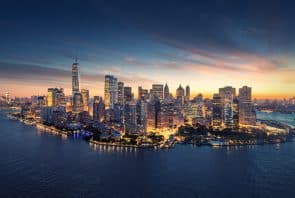 Skyline New York bei Nacht