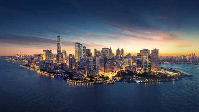 Skyline New York bei Nacht