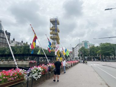 Aussichtspunkt Binnenhof in Den Haag im August 2024