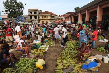 Market in the capital São-Tomé