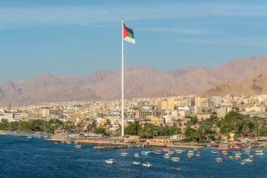 Blick auf Aqaba in Jordanien