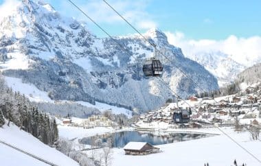 View of Engelberg in winter