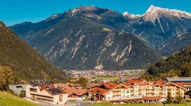 Summer landscape in Finkenberg, Zillertal