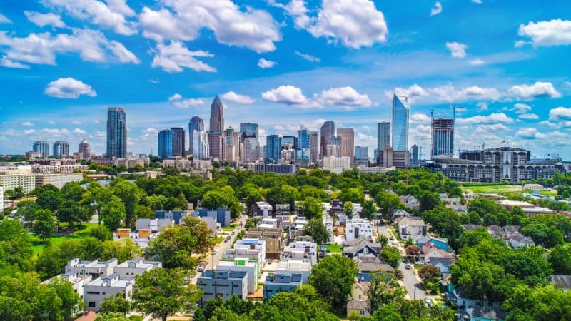 Skyline von Charlotte in North Carolina