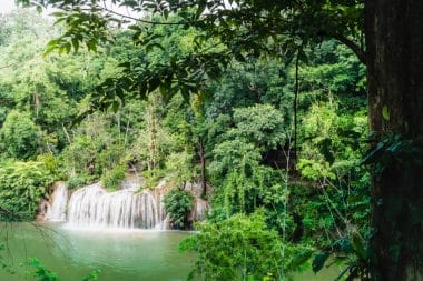 Waterfall in Sai Yok National Park in Kanchanaburi  