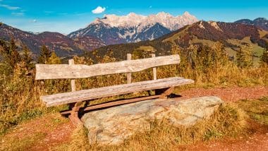 Bank mit Aussicht im Pillerseetal