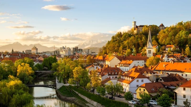 Panoramablick auf Ljubljana