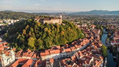 Blick auf die Burg von Ljubljana