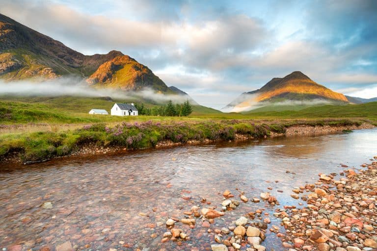 The valley of Glencoe in Scotland