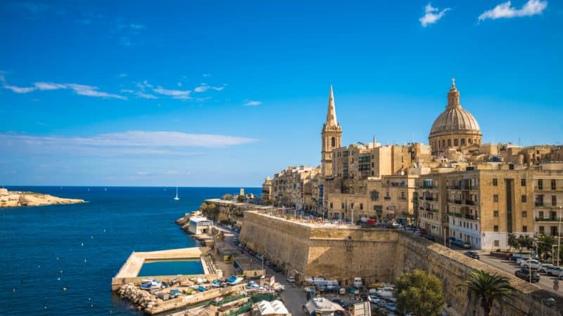 Aussicht auf Valetta samt Kathedrale