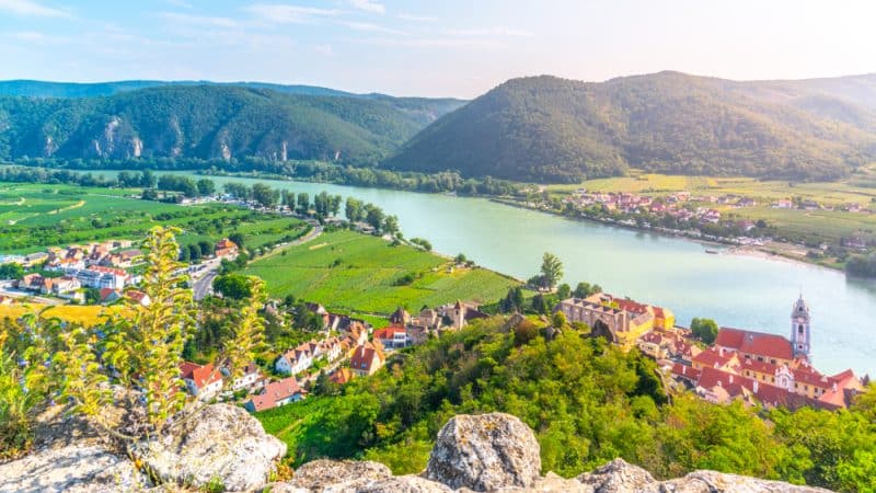 Blick auf Durnstein in Niederösterreich