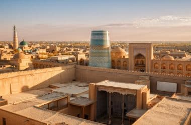 View of Khiva in Uzbekistan