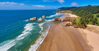 View of Ecola State Park in Cannon Beach