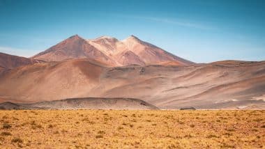 Panoramic view of the Cerros de Incahuasi volcano in the Puna de Atacama