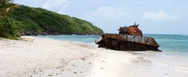 Tank at Flamenco Beach in Culebra