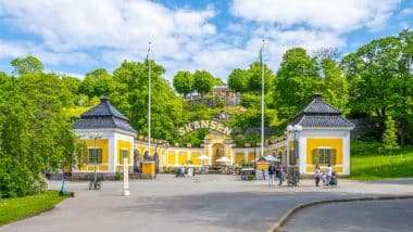 Entrance gate to the Skansen Open-Air Museum in Stockholm