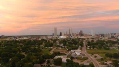 Blick auf die Skyline von Tulsa in Oklahoma