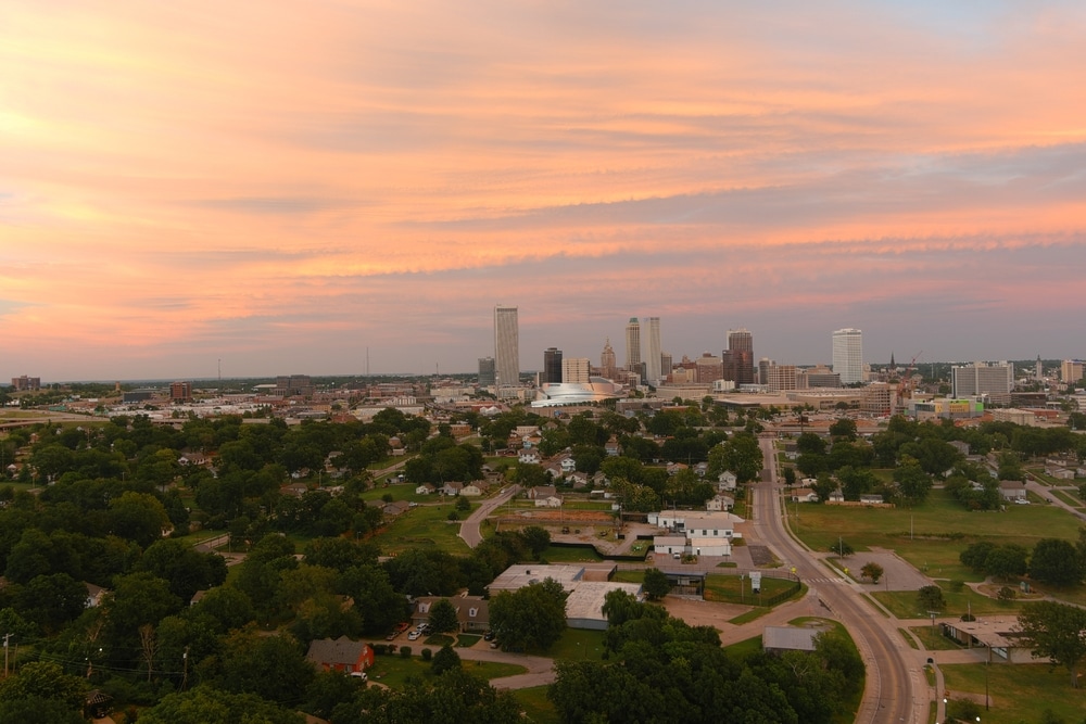 Blick auf die Skyline von Tulsa in Oklahoma