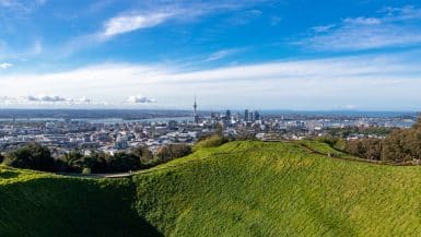 Blick auf die Skyline von Auckland in Neuseeland