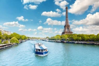 Boat on the Seine in Paris