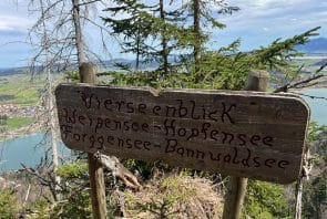 Schild des 4-Seen-Blicks