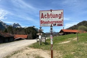 Staatsgrenze zu Österreich an der Salober Alm