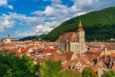 Blick auf die Altstadt von Brașov