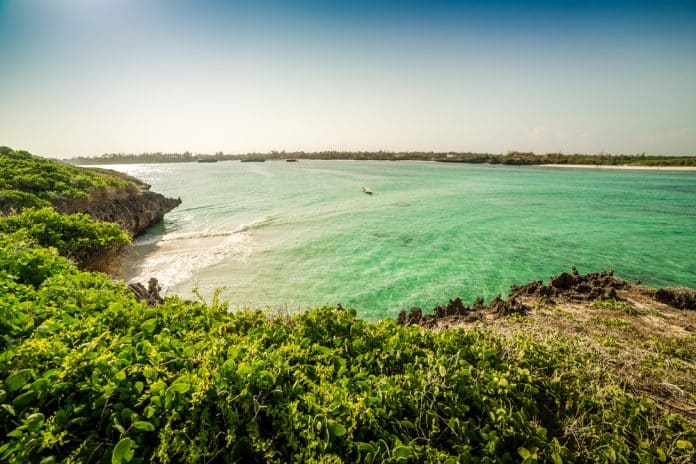 Blick auf den Indischen Ozean in Watamu, Kenia