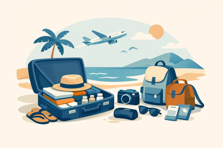 Leicht packen für den Urlaub