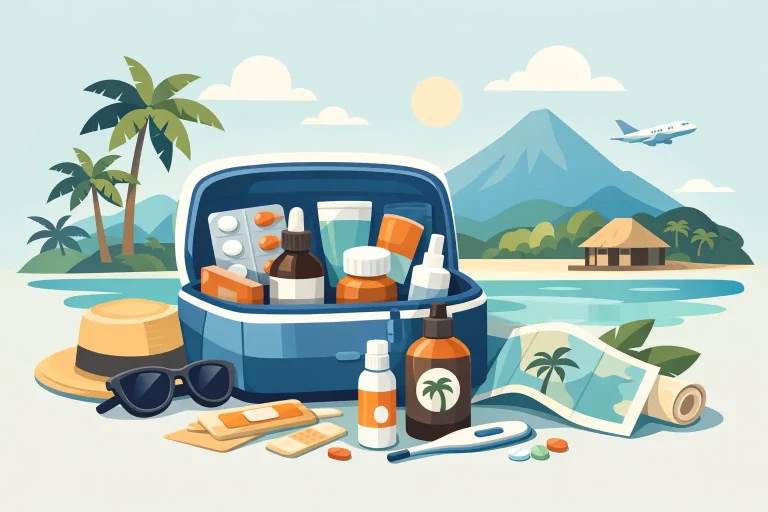 Reiseapotheke für tropische Länder packen