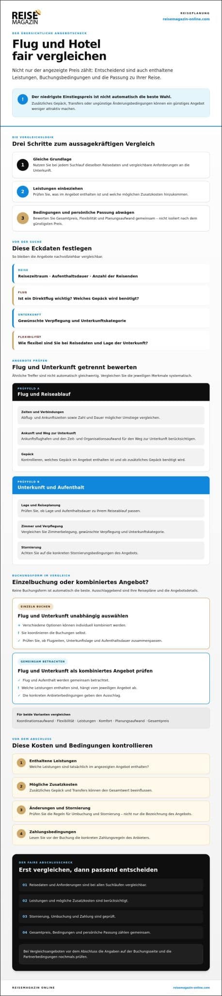 Flug und Hotel vergleichen: So finden Sie 2026 das passende Angebot