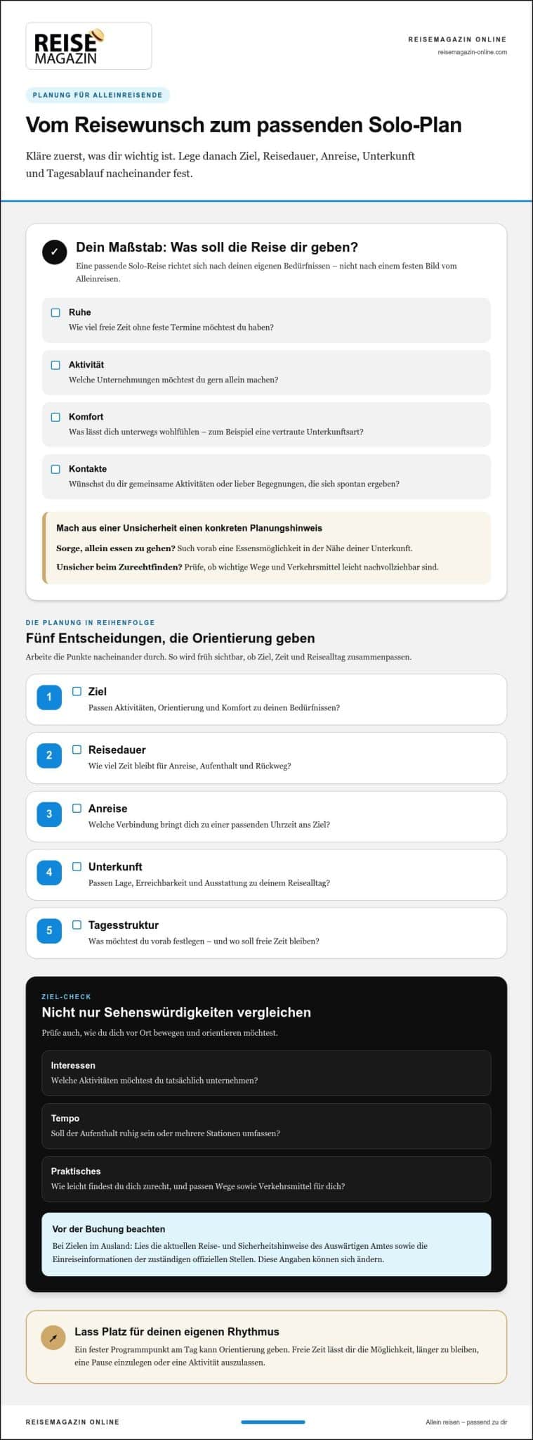 Alleinreisende Tipps: So planst du deine erste Solo-Reise entspannt